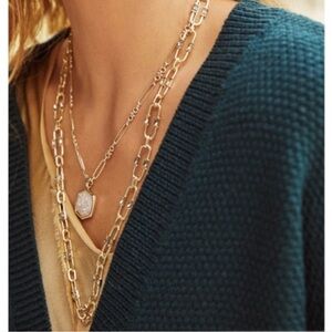 Kendra Scott Gage Crystal Oval Link Necklace